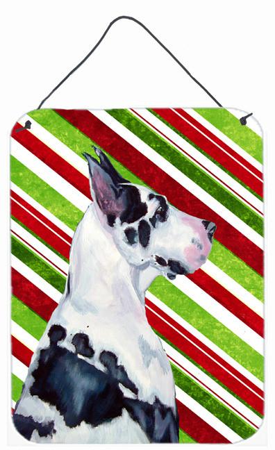 Great Dane Candy Cane Holiday Christmas Wall or Door Hanging Prints by Caroline&#39;s Treasures