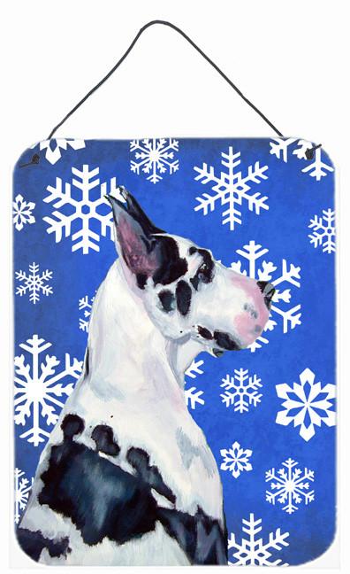 Great Dane Winter Snowflakes Holiday Wall or Door Hanging Prints by Caroline&#39;s Treasures