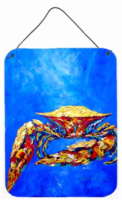 Blue Crab on Blue Sr. Wall or Door Hanging Prints MW1187DS1216 by Caroline's Treasures
