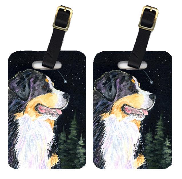 Starry Night Bernese Mountain Dog Luggage Tags Pair of 2 by Caroline&#39;s Treasures