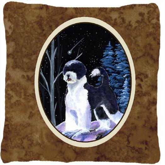 Starry Night Portuguese Water Dog Decorative   Canvas Fabric Pillow by Caroline's Treasures