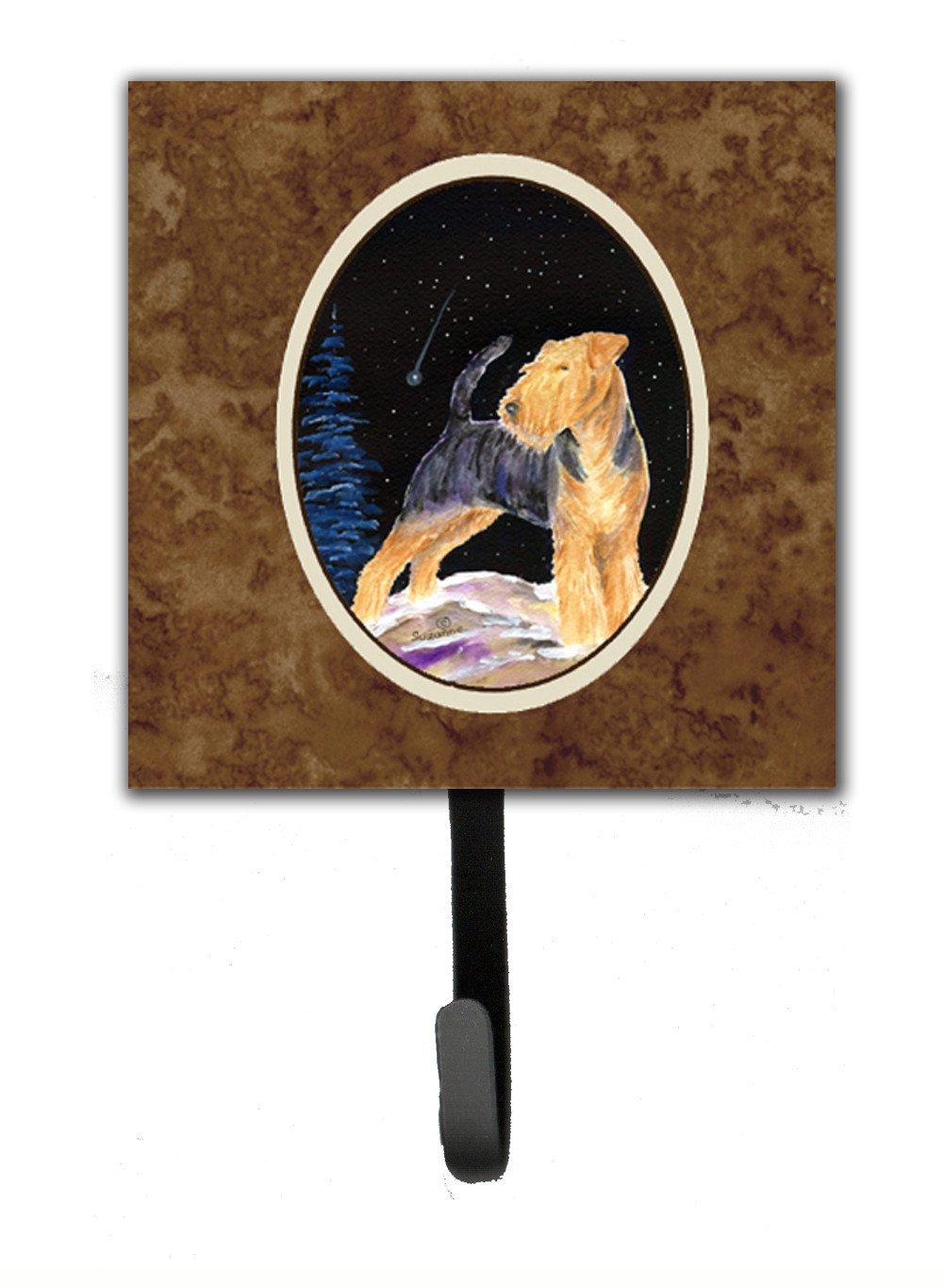 Caroline's Treasures Starry Night Welsh Terrier Leash Holder or Key Hook
