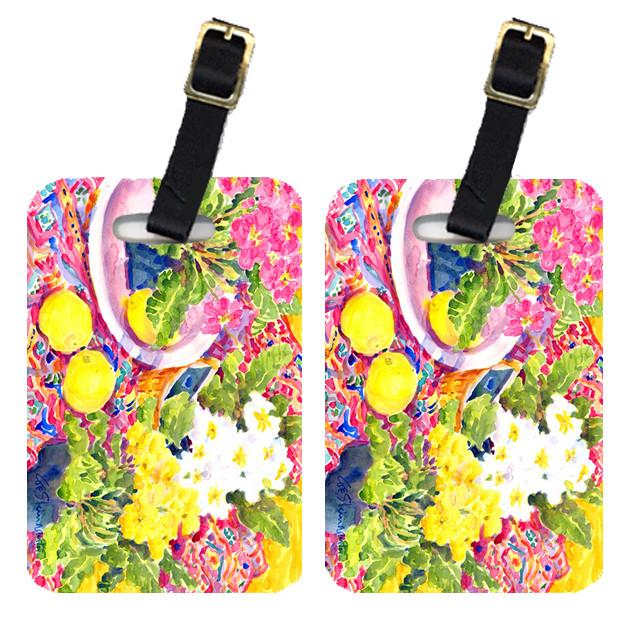Pair of 2 Flower - Primroses Luggage Tags by Caroline&#39;s Treasures