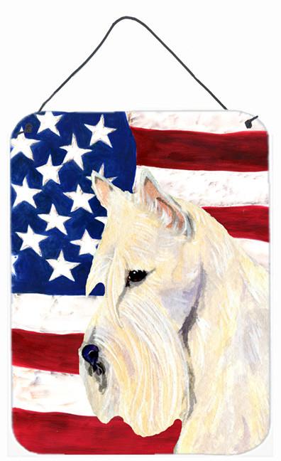 USA American Flag with Scottish Terrier Wall or Door Hanging Prints by Caroline&#39;s Treasures