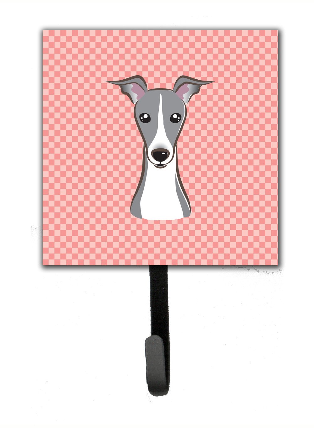 Checkerboard Pink Italian Greyhound Leash or Key Holder BB1236SH4 by Caroline&#39;s Treasures