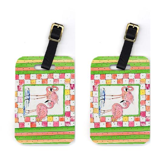 Pair of Bird - Flamingo Luggage Tags by Caroline&#39;s Treasures