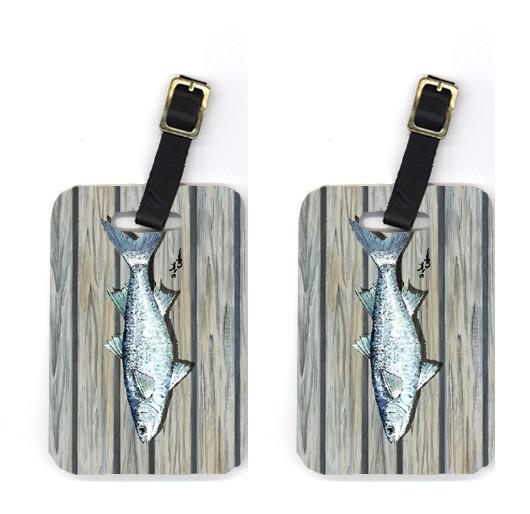 Pair of Fish Mullet Luggage Tags by Caroline&#39;s Treasures