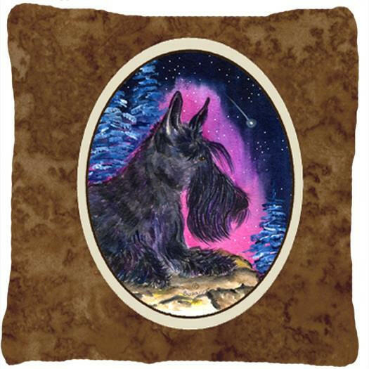 Starry Night Scottish Terrier Decorative   Canvas Fabric Pillow by Caroline's Treasures