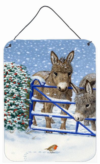 Donkeys and Robin Wall or Door Hanging Prints ASA2159DS1216 by Caroline's Treasures