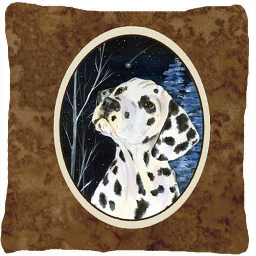 Starry Night Dalmatian Decorative   Canvas Fabric Pillow by Caroline's Treasures