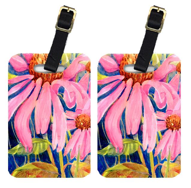 Pair of 2 Flowers - Coneflower Luggage Tags by Caroline&#39;s Treasures