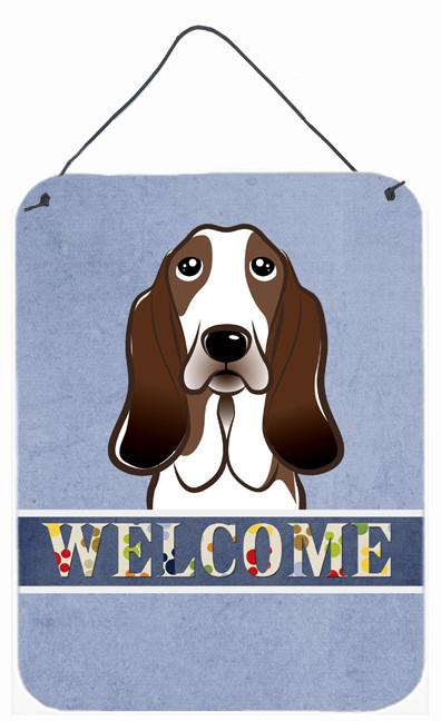 Basset Hound Welcome Wall or Door Hanging Prints BB1429DS1216 by Caroline&#39;s Treasures