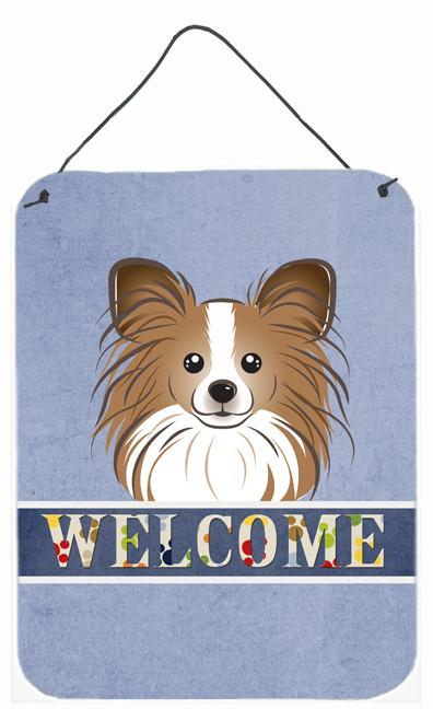 Papillon Welcome Wall or Door Hanging Prints BB1434DS1216 by Caroline's Treasures