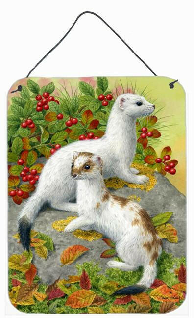 Ermine Stoat Short-tailed Weasel Wall or Door Hanging Prints ASA2138DS1216 by Caroline&#39;s Treasures