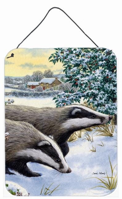 Badgers Two of a Kind Wall or Door Hanging Prints ASA2041DS1216 by Caroline&#39;s Treasures