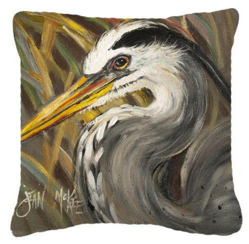 Blue Heron Canvas Fabric Decorative Pillow JMK1229PW1414 by Caroline's Treasures