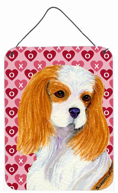 Cavalier Spaniel Hearts Love and Valentine&#39;s Day Wall or Door Hanging Prints by Caroline&#39;s Treasures