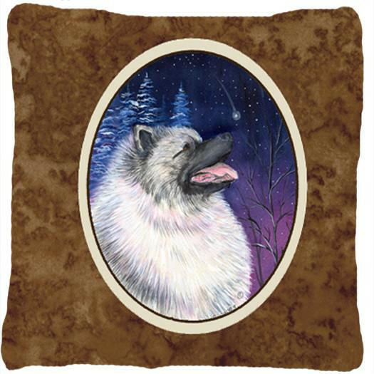 Starry Night Keeshond Decorative   Canvas Fabric Pillow by Caroline&#39;s Treasures