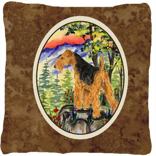 Welsh Terrier Decorative   Canvas Fabric Pillow by Caroline&#39;s Treasures
