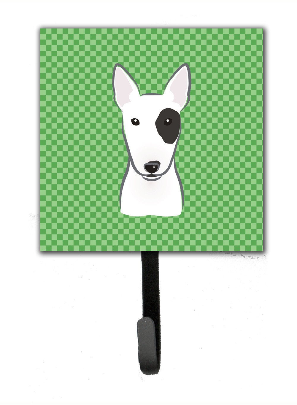 Green Checkered Bull Terrier Leash or Key Holder BB1132SH4 by Caroline&#39;s Treasures