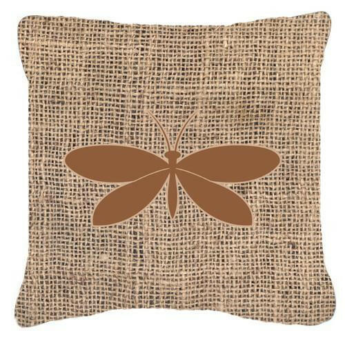 Moth Burlap and Brown   Canvas Fabric Decorative Pillow BB1055 - the-store.com