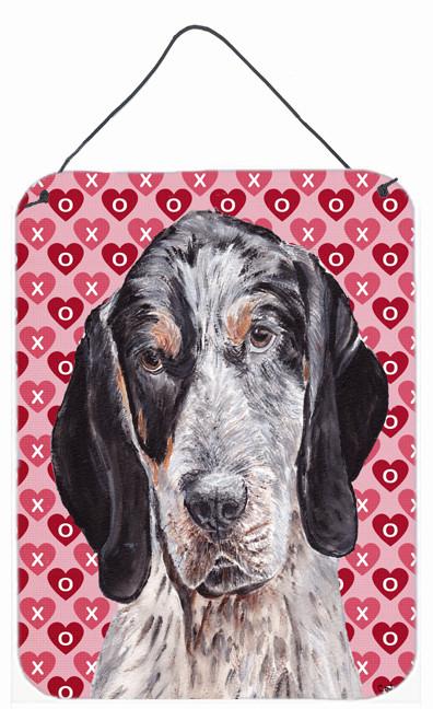 Blue Tick Coonhound Hearts and Love Wall or Door Hanging Prints SC9697DS1216 by Caroline's Treasures