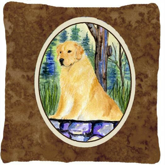 Golden Retriever Decorative   Canvas Fabric Pillow by Caroline's Treasures