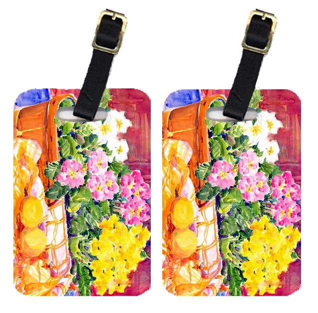 Pair of 2 Flower - Primroses Luggage Tags by Caroline's Treasures