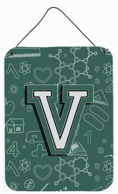 Caroline's Treasures Letter V Back to School Initial Wall or Door Hanging Prints CJ2010-VDS1216