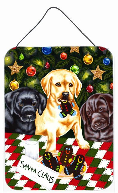 Santa&#39;s Helpers in Christmas Stockings Labrador Wall or Door Hanging Prints AMB1314DS1216 by Caroline&#39;s Treasures
