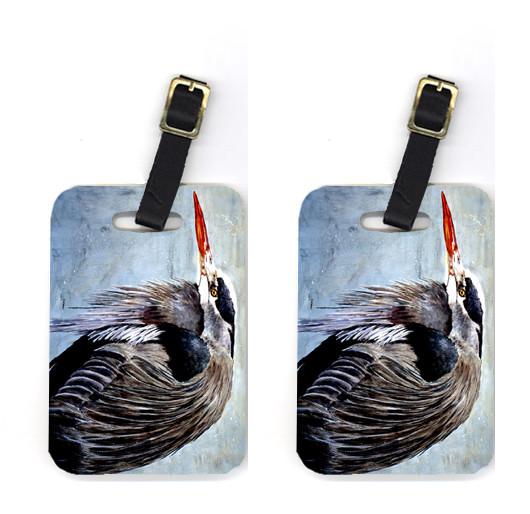Pair of Blue Heron Luggage Tags by Caroline&#39;s Treasures