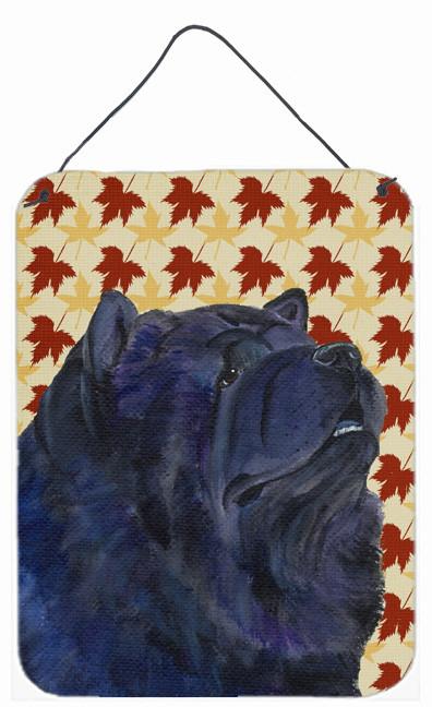 Chow Chow Fall Leaves Portrait Aluminium Metal Wall or Door Hanging Prints by Caroline's Treasures