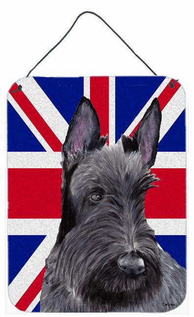 Scottish Terrier with English Union Jack British Flag Wall or Door Hanging Prints SC9843DS1216 by Caroline&#39;s Treasures