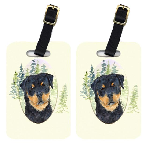 Pair of 2 Rottweiler Luggage Tags by Caroline&#39;s Treasures