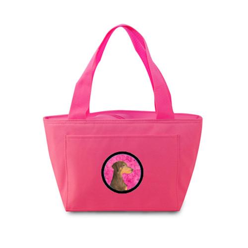 Pink Doberman  Lunch Bag or Doggie Bag SS4755-PK by Caroline&#39;s Treasures