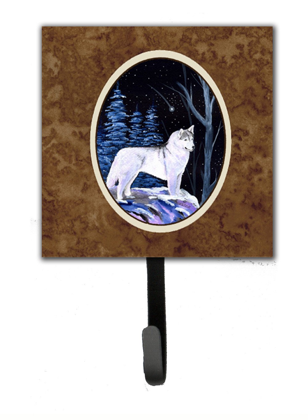 Starry Night Siberian Husky Leash Holder or Key Hook by Caroline&#39;s Treasures