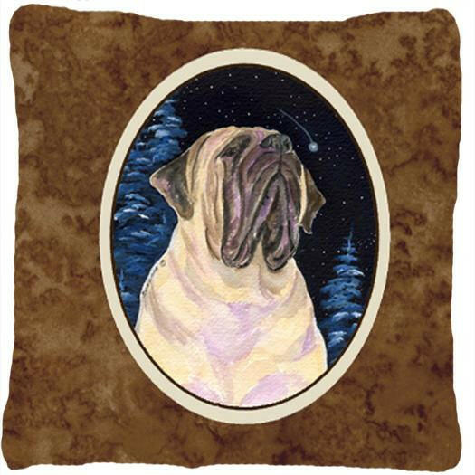 Starry Night Mastiff Decorative   Canvas Fabric Pillow by Caroline's Treasures