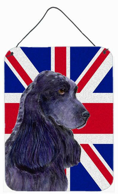 Cocker Spaniel with English Union Jack British Flag Wall or Door Hanging Prints SS4913DS1216 by Caroline&#39;s Treasures