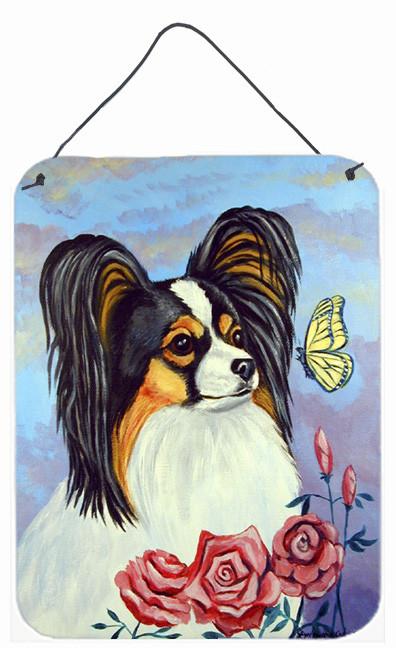 Papillon with Butterfly Aluminium Metal Wall or Door Hanging Prints by Caroline&#39;s Treasures