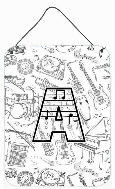 Caroline's Treasures Letter A Musical Note Letters Wall or Door Hanging Prints CJ2007-ADS1216