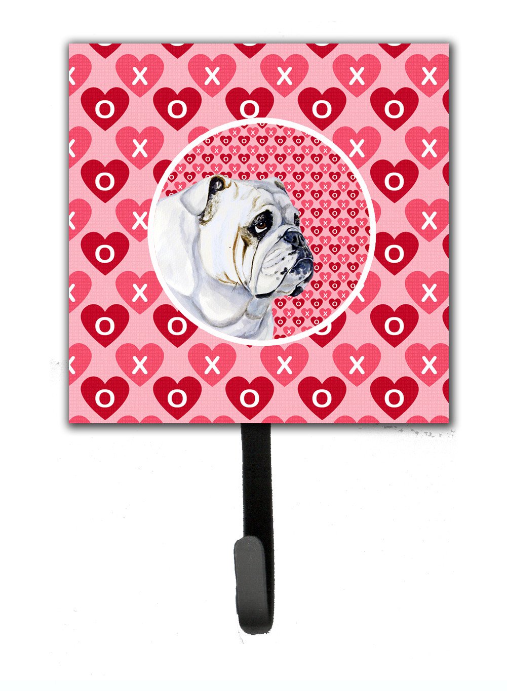 Bulldog English Valentine&#39;s Love and Hearts Leash or Key Holder by Caroline&#39;s Treasures