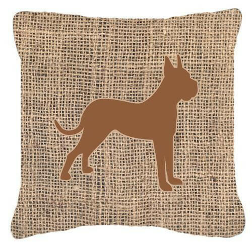 Boxer Burlap and Brown   Canvas Fabric Decorative Pillow BB1109 - the-store.com