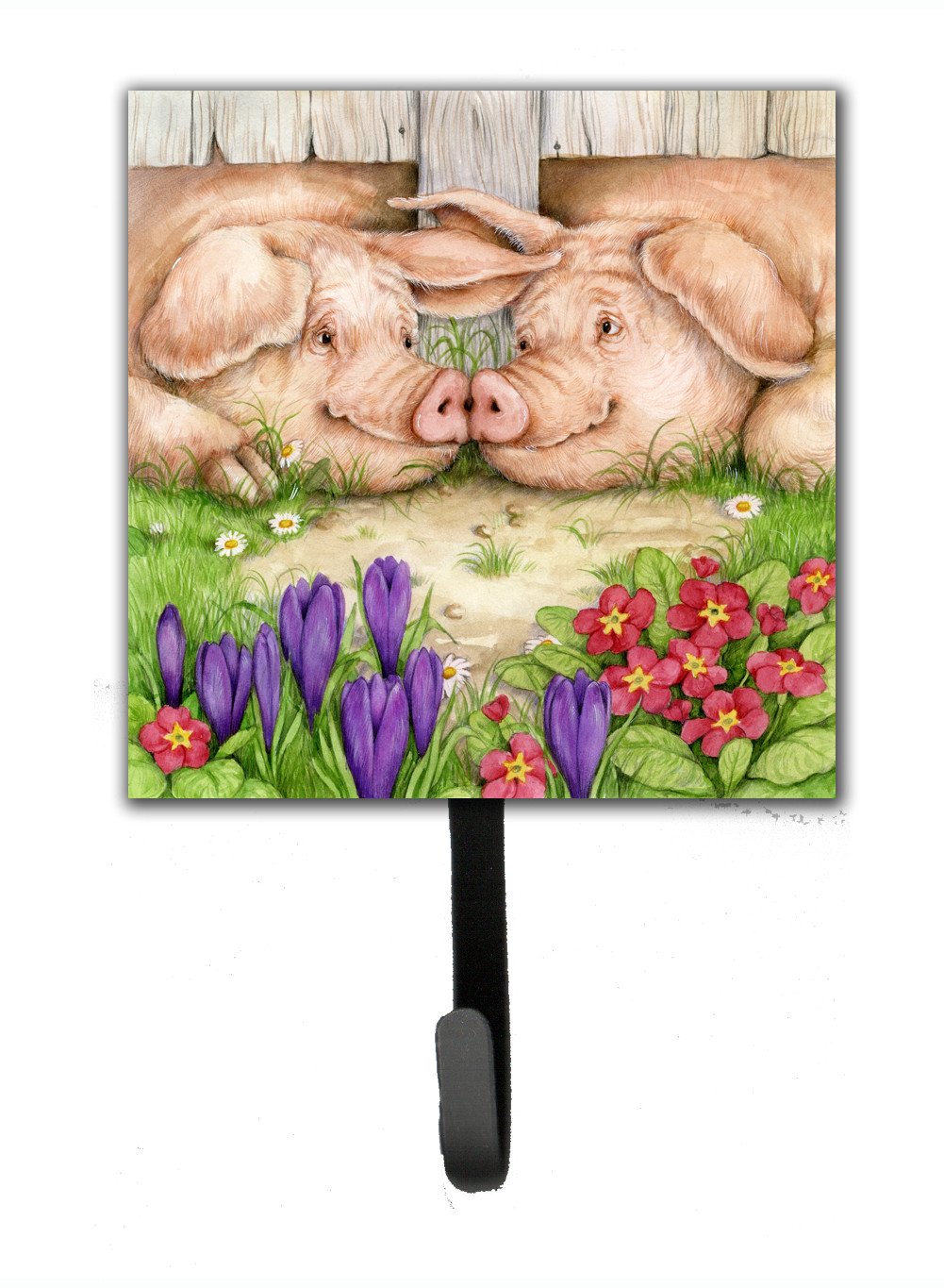 Pigs Nose To Nose by Debbie Cook Leash or Key Holder CDCO0350SH4 by Caroline's Treasures