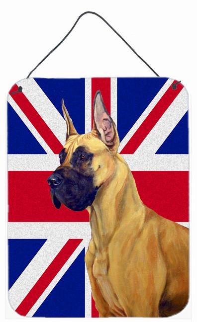 Great Dane with English Union Jack British Flag Wall or Door Hanging Prints LH9464DS1216 by Caroline&#39;s Treasures