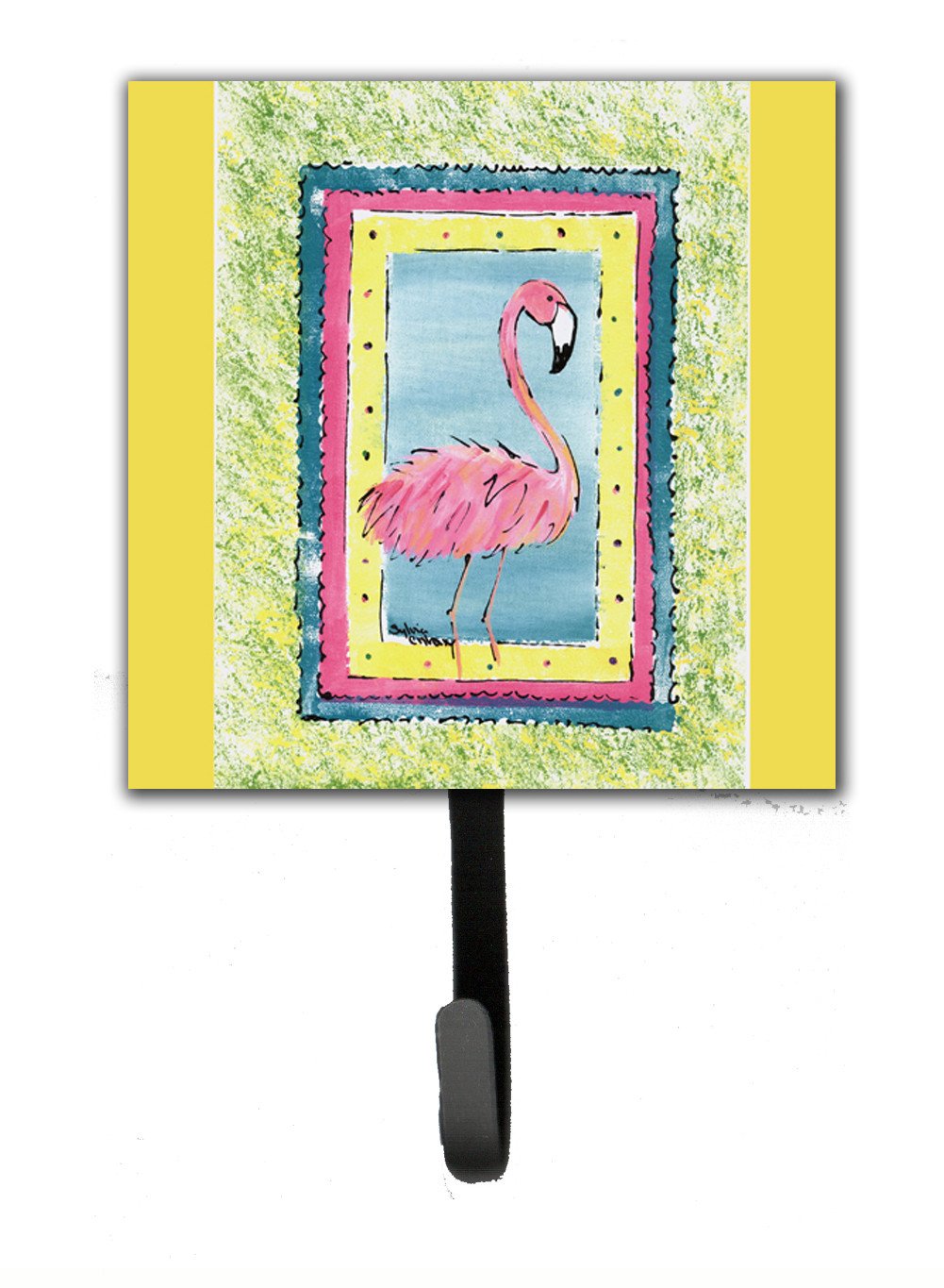 Bird - Flamingo Leash Holder or Key Hook 8106 by Caroline's Treasures