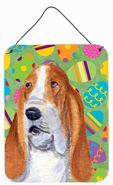 Caroline's Treasures Basset Hound Easter Eggtravaganza Aluminium Metal Wall or Door Hanging Prints