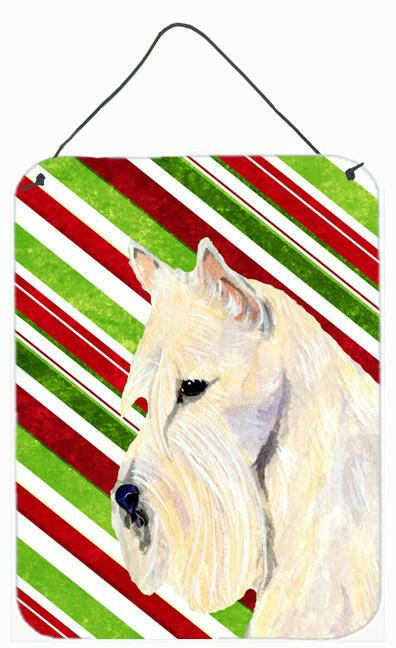 Scottish Terrier Candy Cane Holiday Christmas Wall or Door Hanging Prints by Caroline&#39;s Treasures