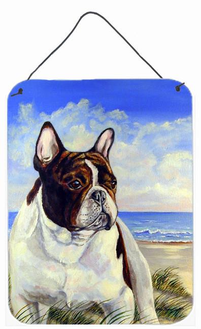 French Bulldog at the beach Aluminium Metal Wall or Door Hanging Prints by Caroline&#39;s Treasures