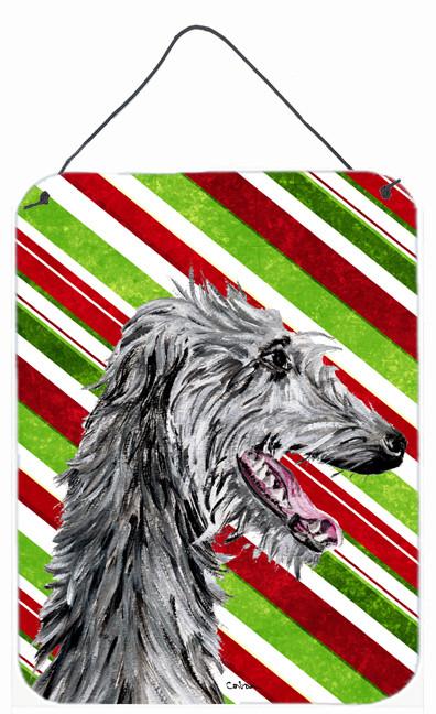 Scottish Deerhound Candy Cane Christmas Wall or Door Hanging Prints SC9813DS1216 by Caroline's Treasures