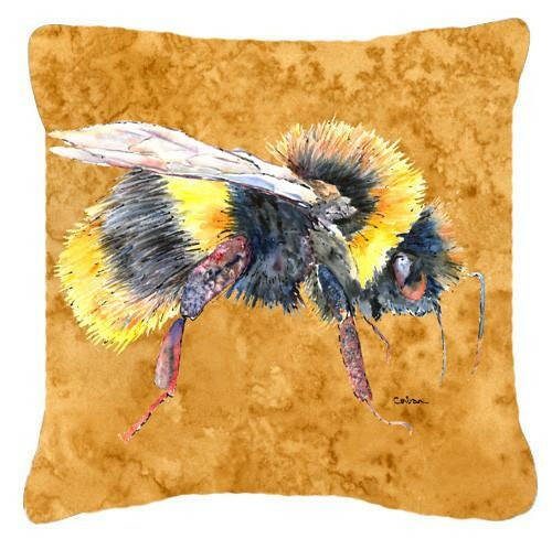Bee on Gold   Canvas Fabric Decorative Pillow - the-store.com
